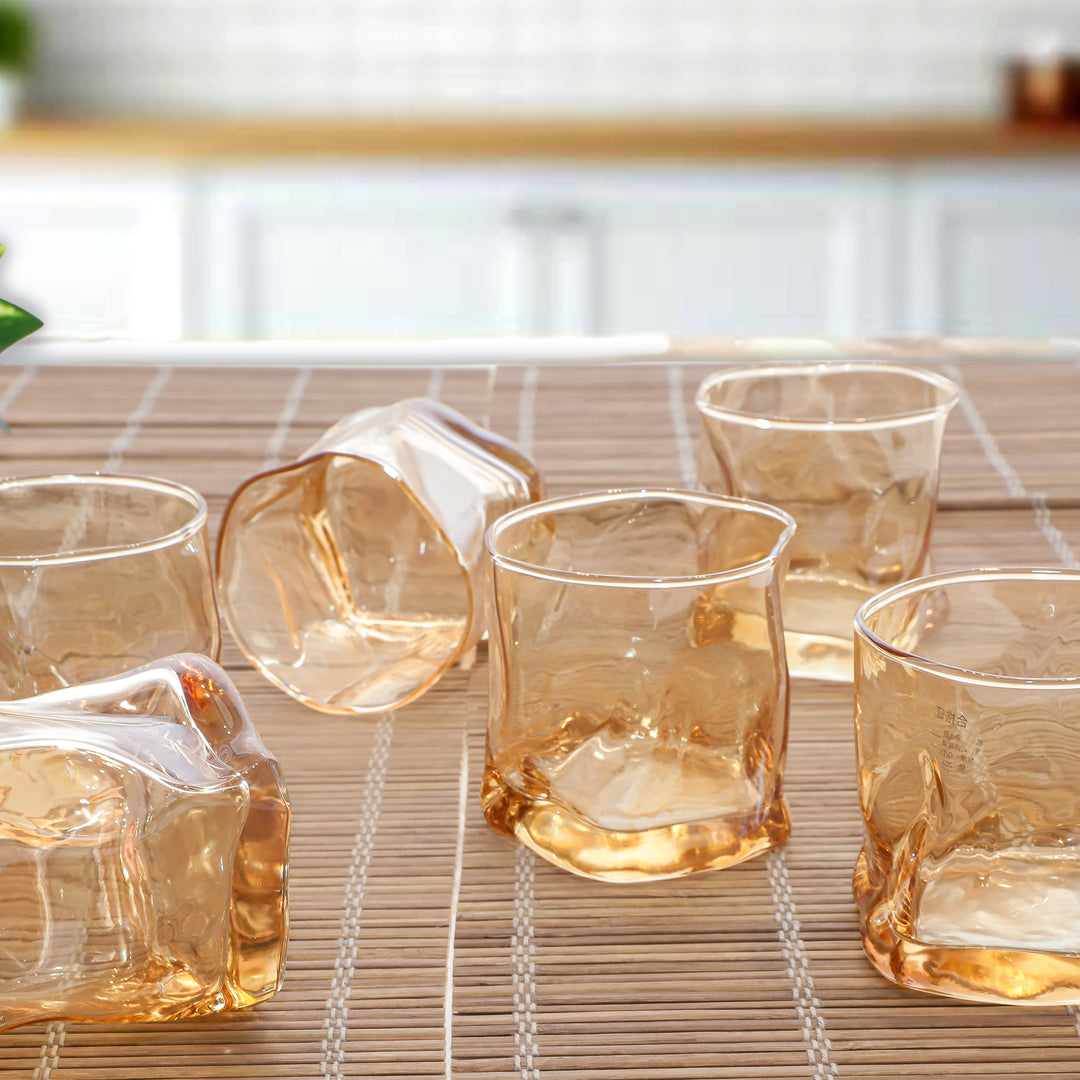 Golden Glow Glass Set Six