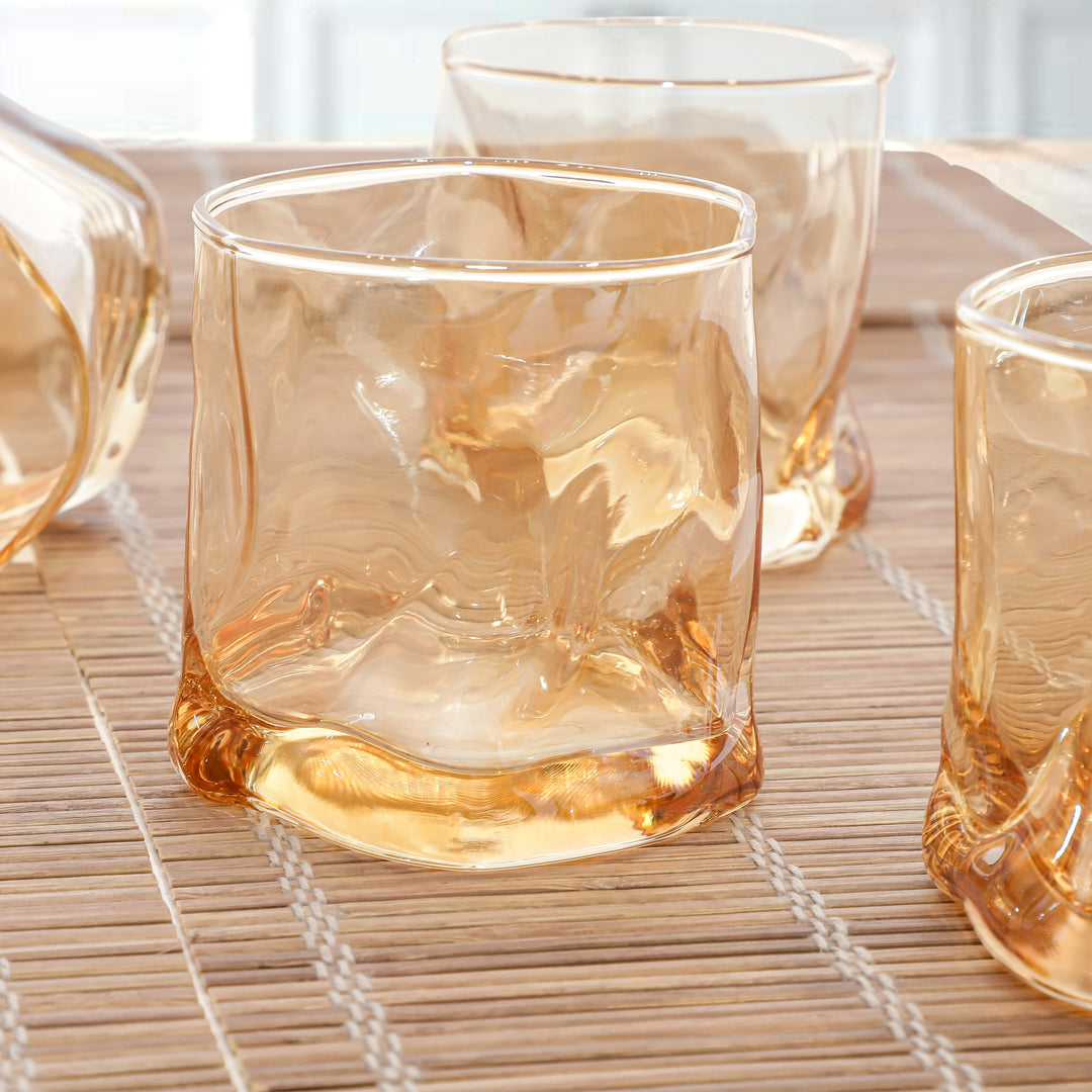 Golden Glow Glass Set Six