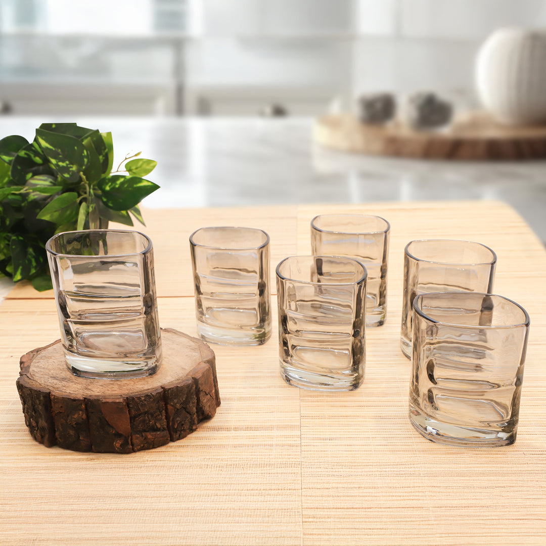 Crystal Wave Drinking Glass Set