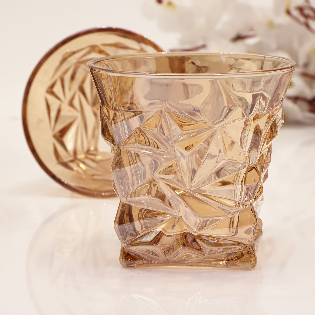 Amber Prism Jewel Glassware Set