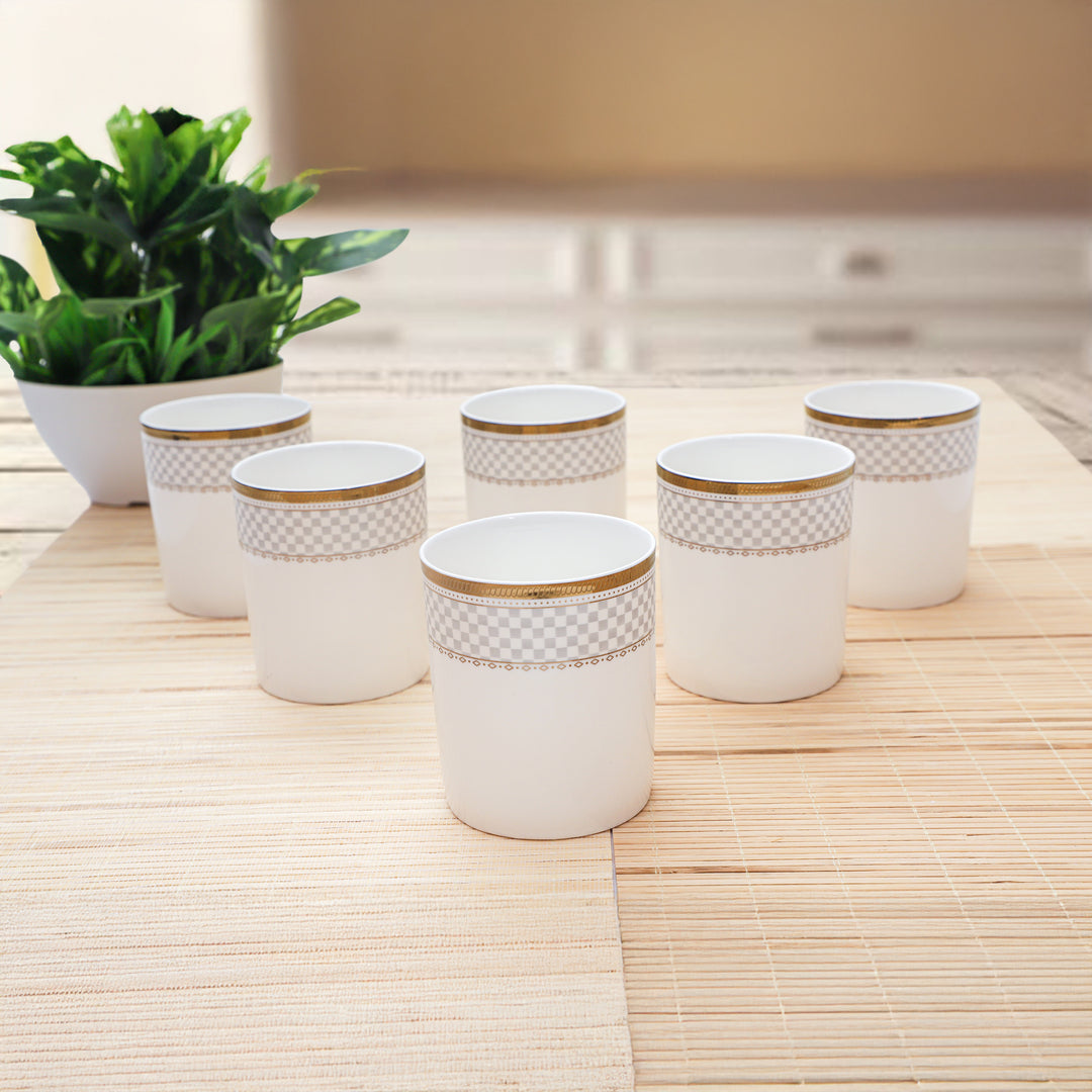 Elegant White Coffee Mug Set