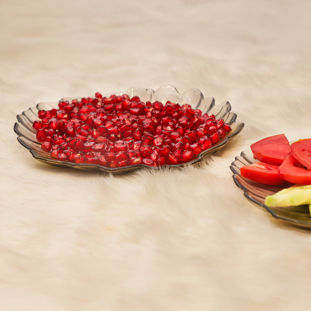 Elegant Golden Leaf Serving Platter