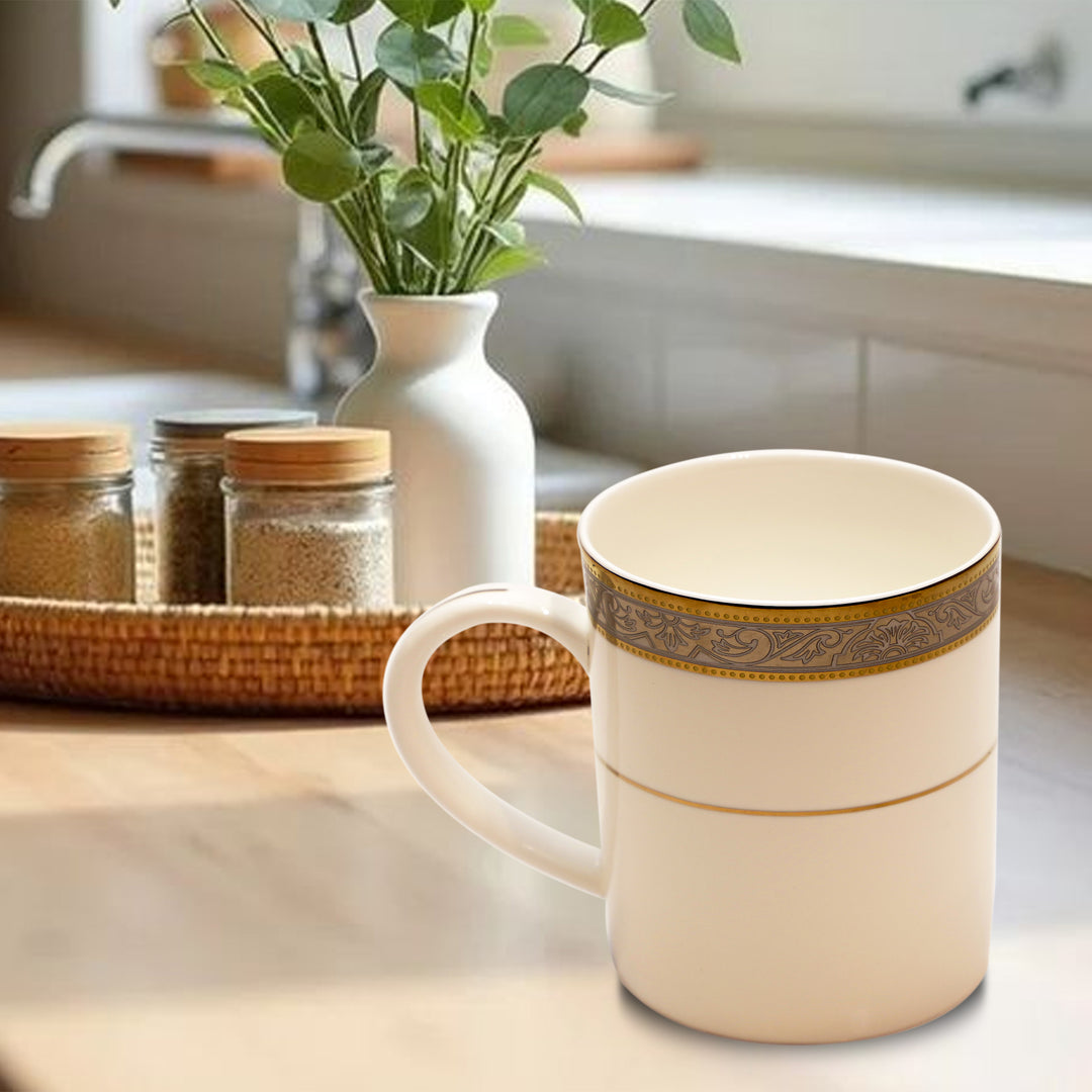 Golden Halo Ceramic Coffee Mugs