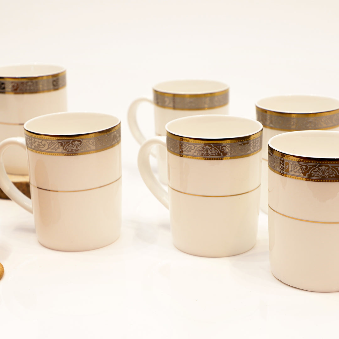 Golden Halo Ceramic Coffee Mugs