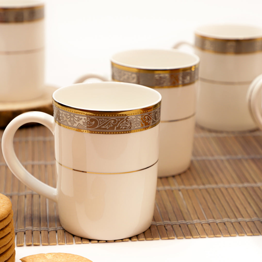 Golden Halo Ceramic Coffee Mugs
