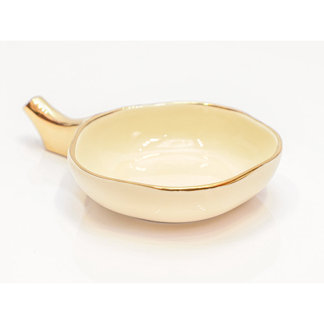 Elegant 6-Piece Cream Ceramic Serving Set