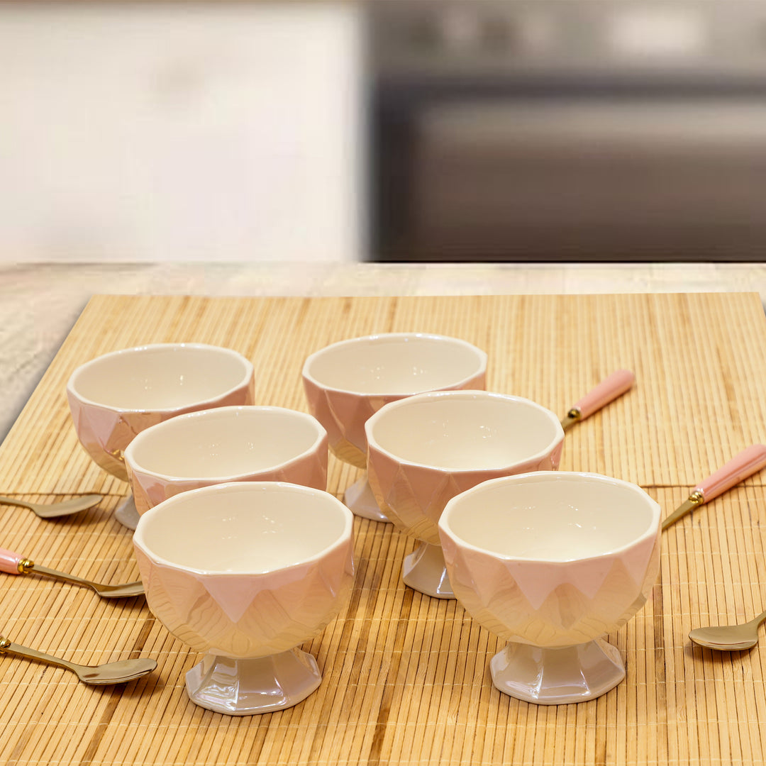 Peach Luxe Ceramic Cup & Spoon Set