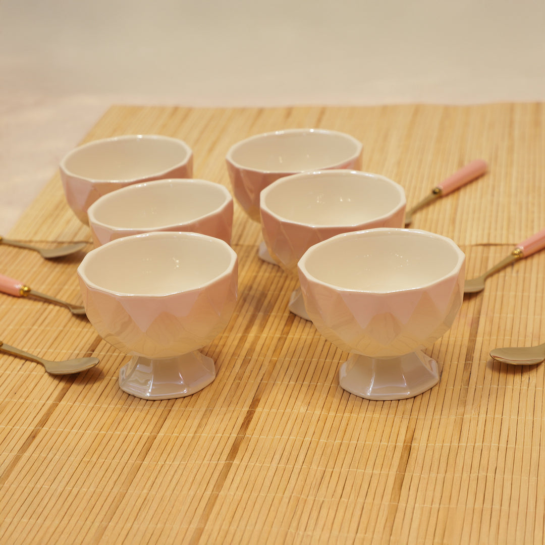 Peach Luxe Ceramic Cup & Spoon Set