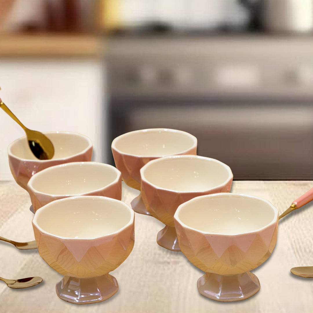 Peach Luxe Ceramic Cup & Spoon Set