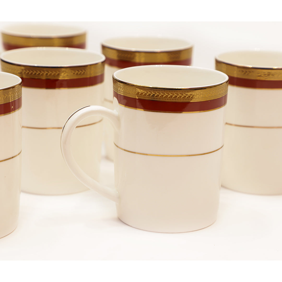 Golden Aura Ceramic Coffee Mugs
