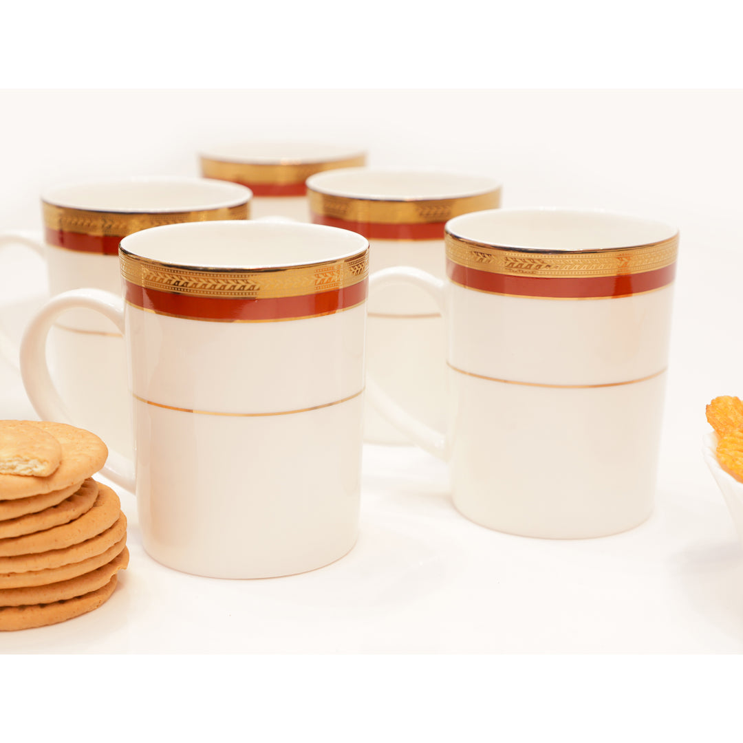 Golden Aura Ceramic Coffee Mugs