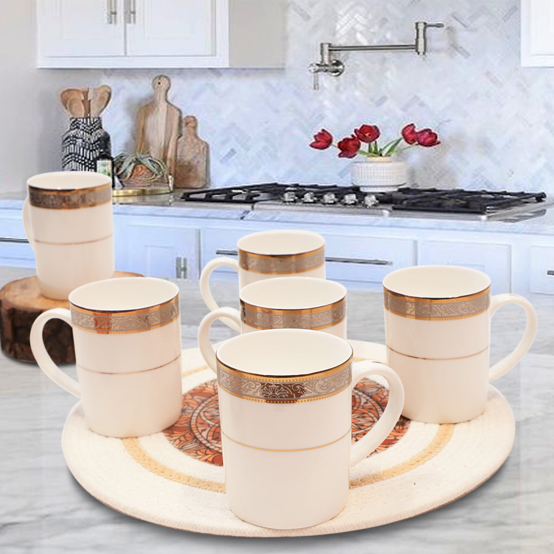 Royal Glow Ceramic Coffee Mugs