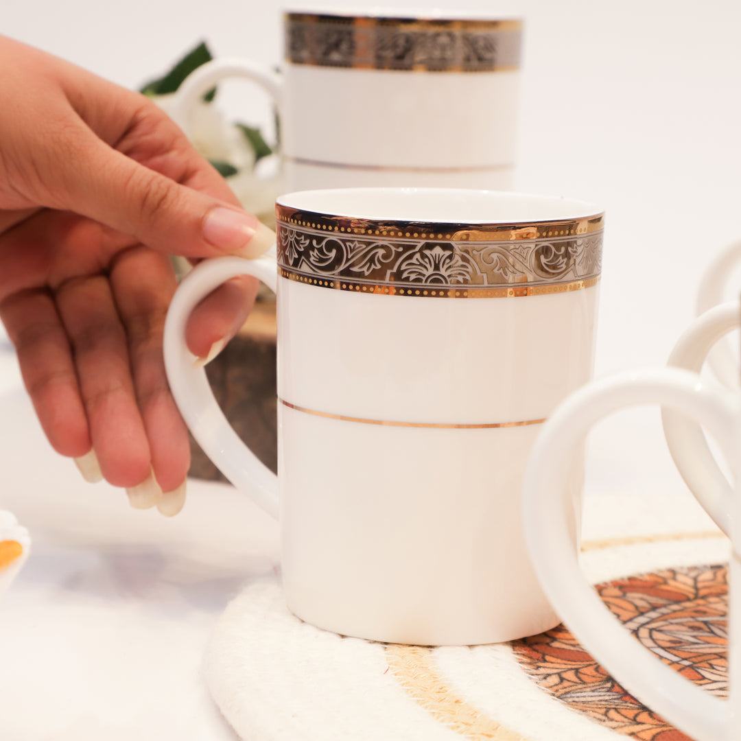 Royal Glow Ceramic Coffee Mugs