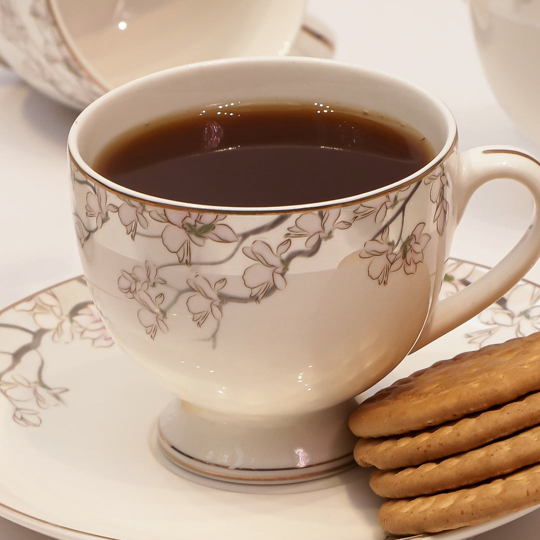 Royal Glow Ceramic Cup & Saucer Set