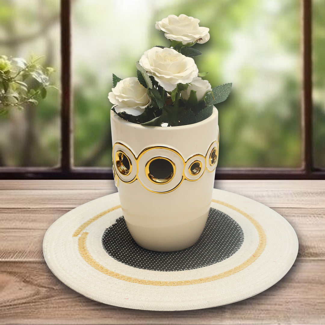 Golden Bloom Vase