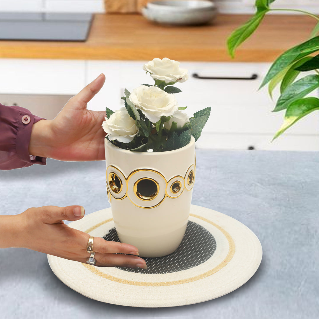 Golden Bloom Vase