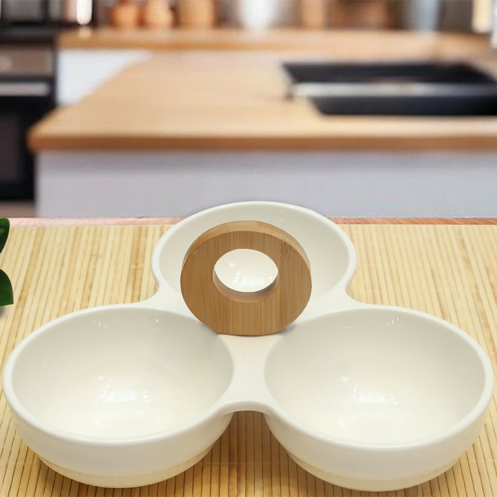 Elegant Trio Ceramic Tray (Pack of 1)