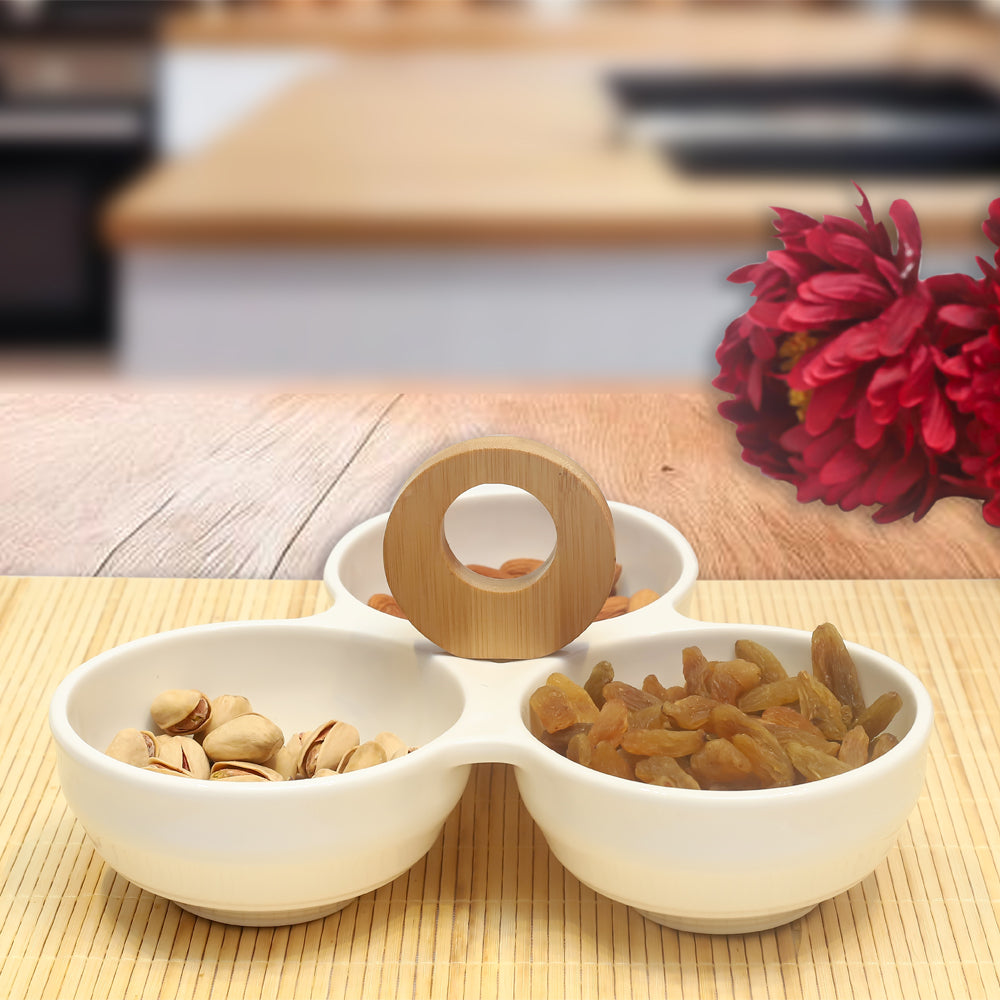 Elegant Trio Ceramic Tray (Pack of 1)
