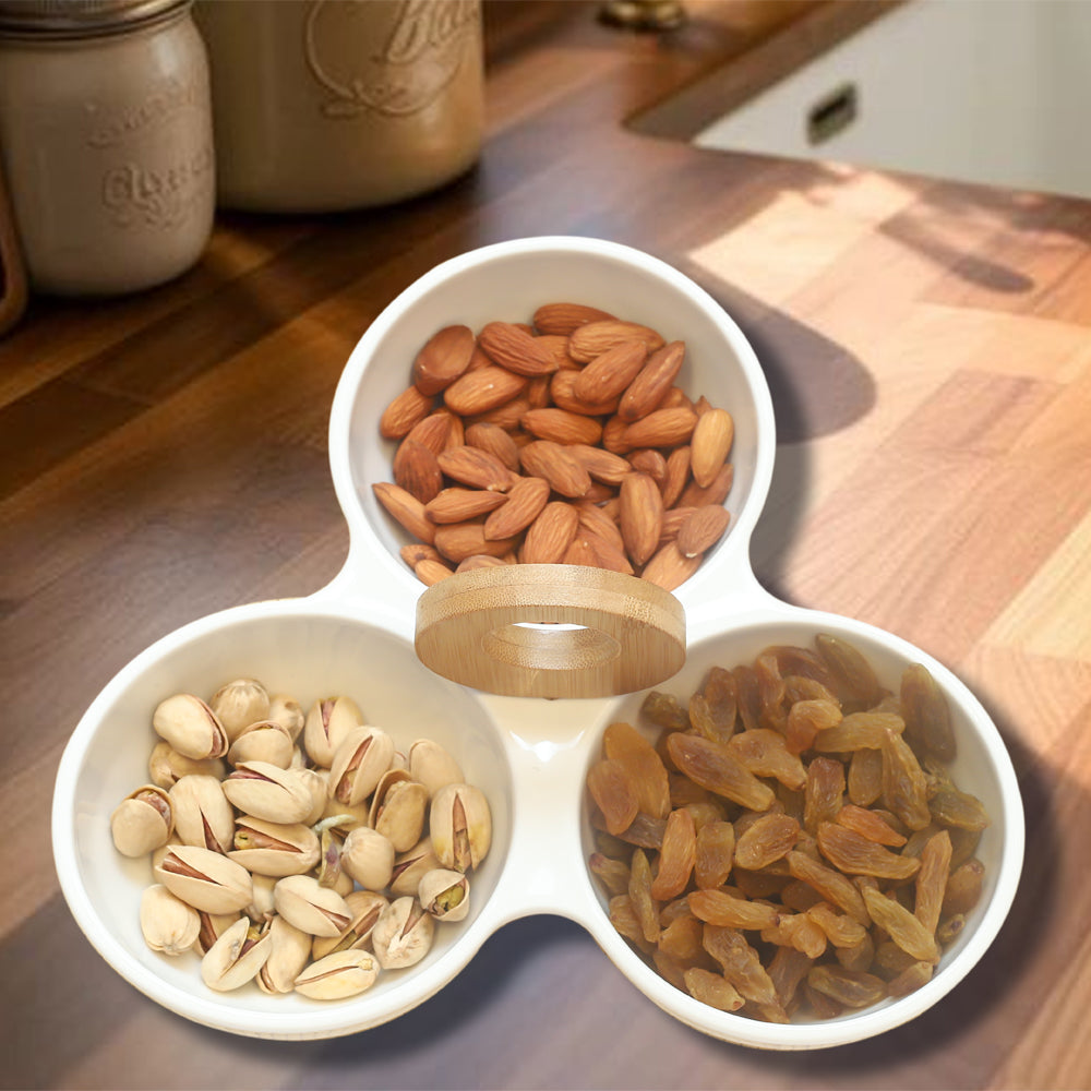 Elegant Trio Ceramic Tray (Pack of 1)