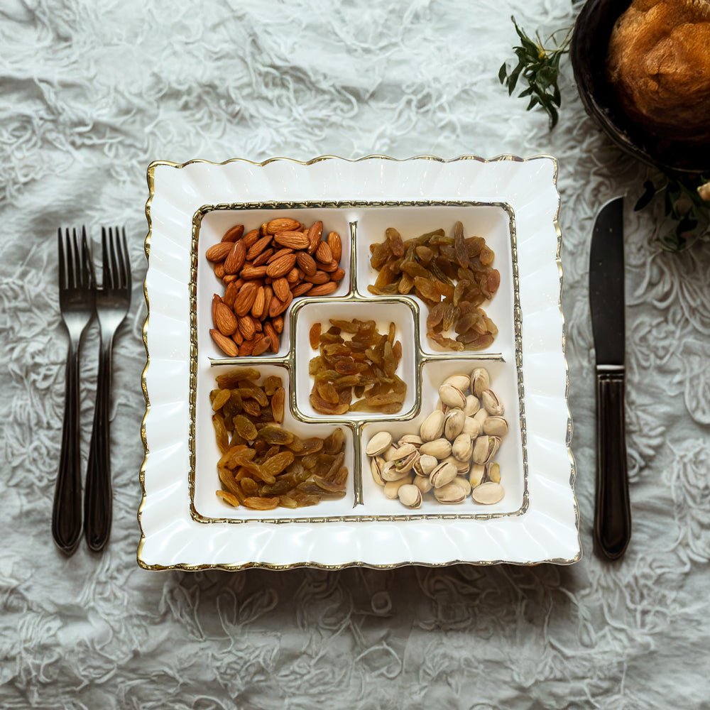 Golden Elegance Tray (Pack of 1)
