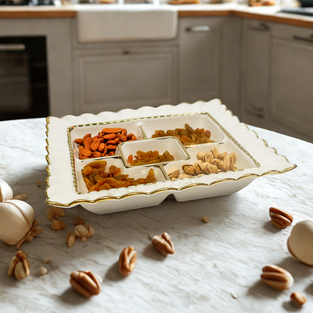 Golden Elegance Tray (Pack of 1)