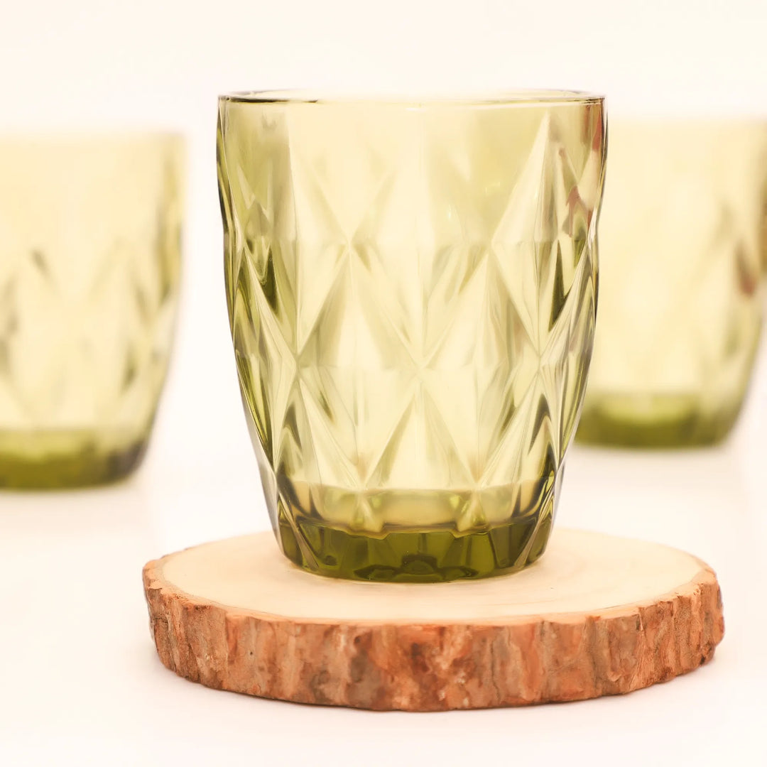 GREEN LUXE DESIGNER GLASS SET