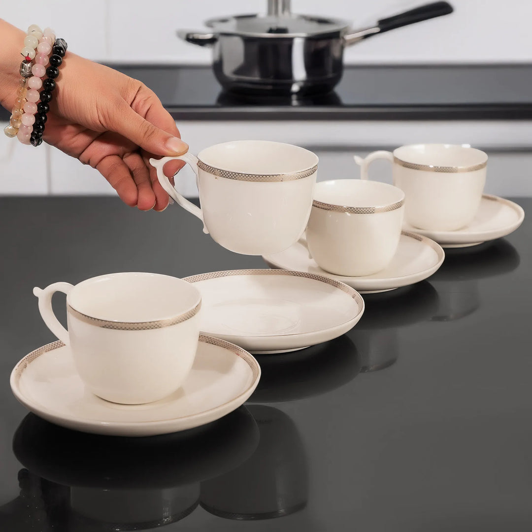 PLATINUM CHARM BONE CHINA SET