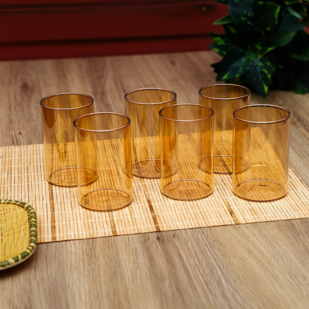 Honey Aura Glass Tumblers