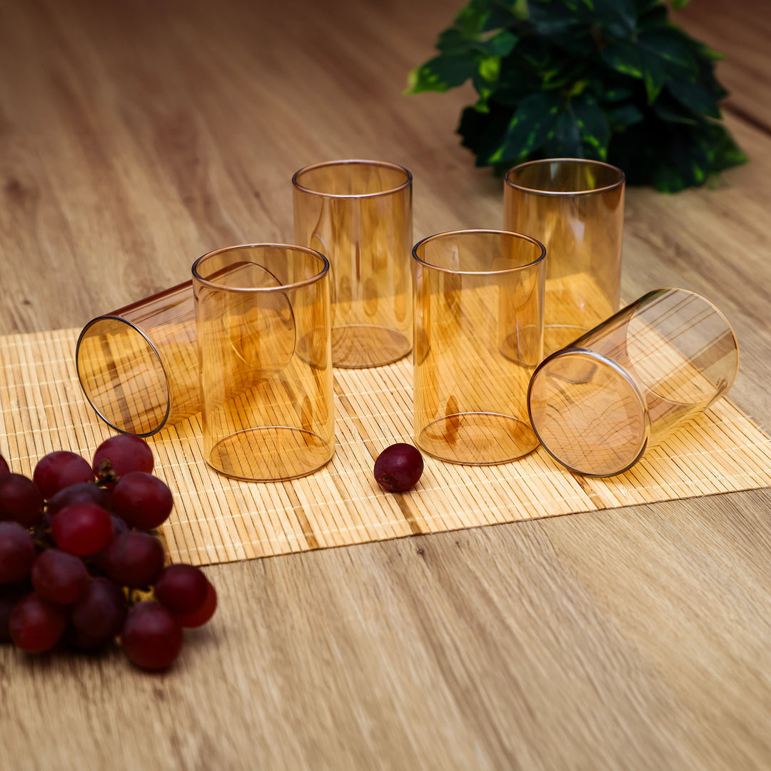 Honey Aura Glass Tumblers