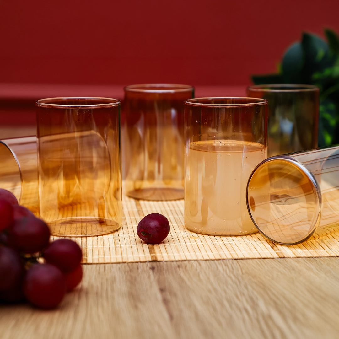 Honey Aura Glass Tumblers