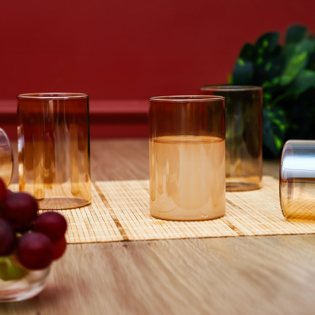 Honey Aura Glass Tumblers