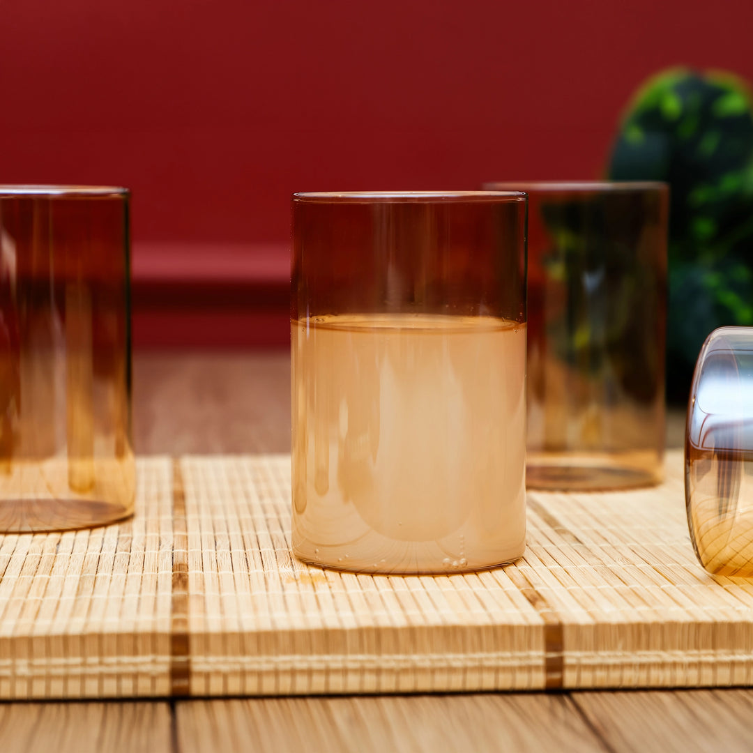 Honey Aura Glass Tumblers