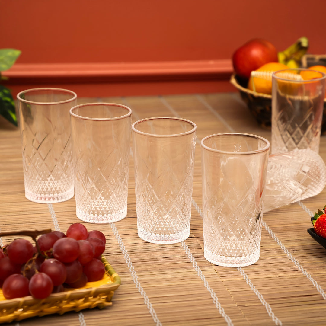 Diamond Mist Clear Glasses