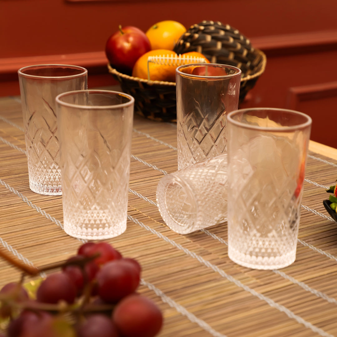 Diamond Mist Clear Glasses