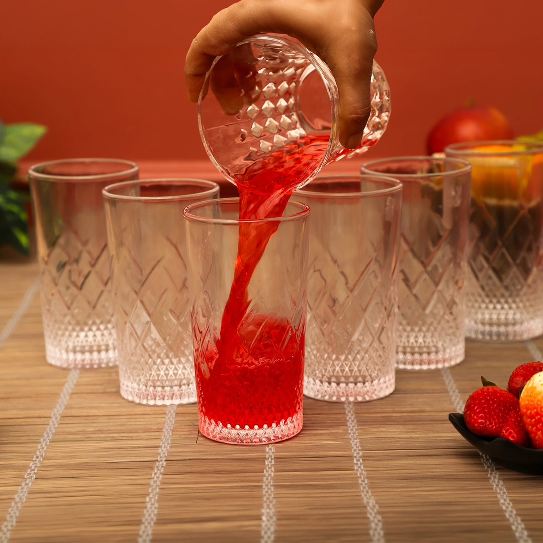 Diamond Mist Clear Glasses