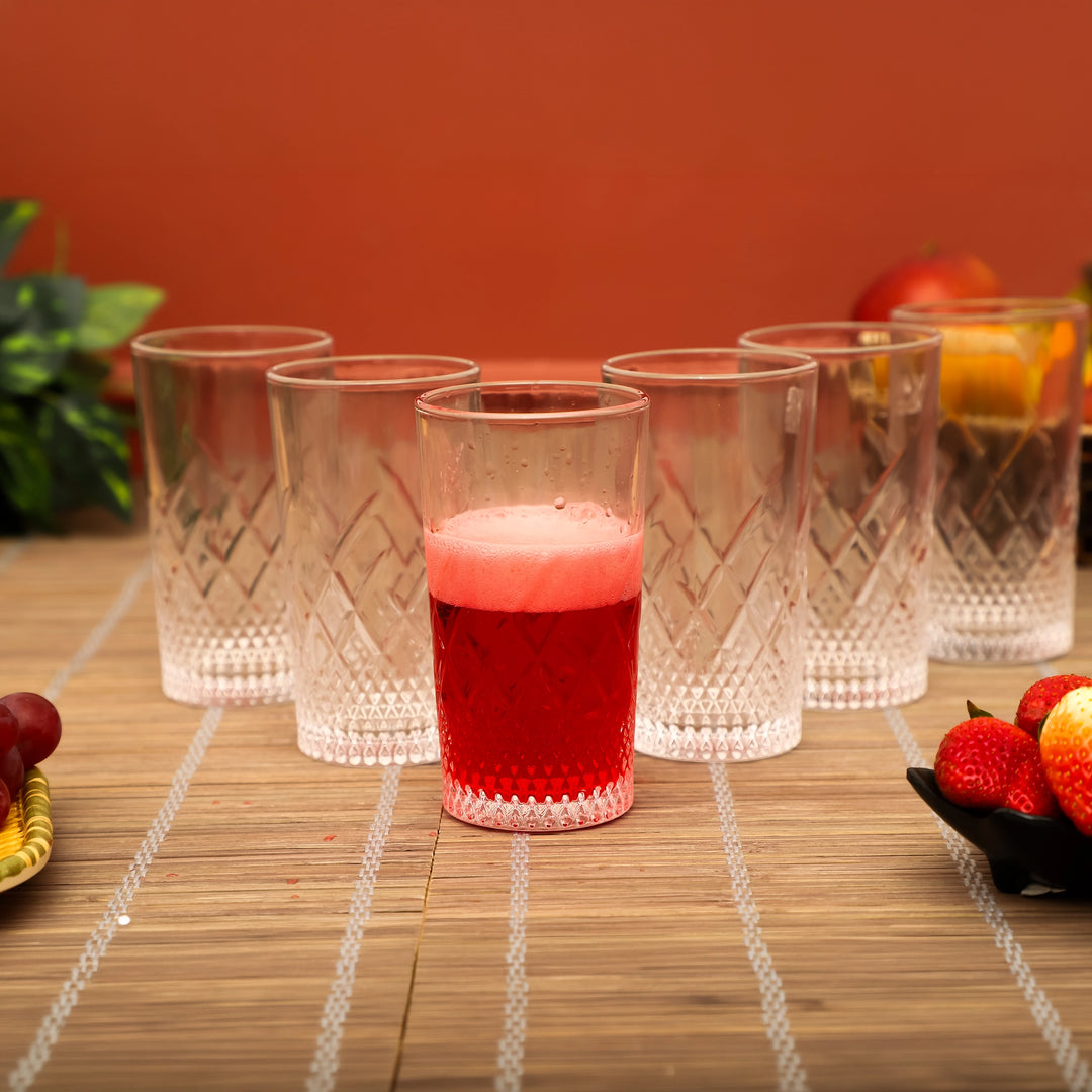 Diamond Mist Clear Glasses