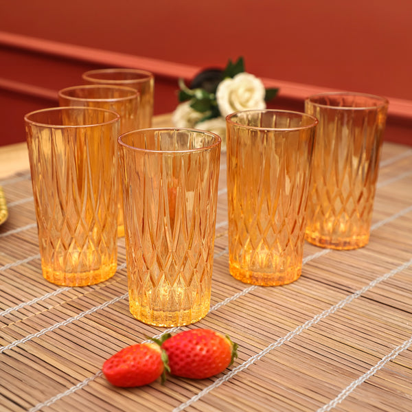 Golden Ripple Cut Tumblers