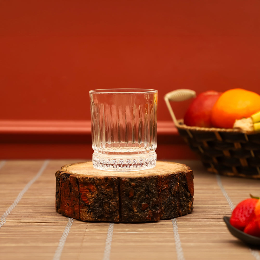 Clear Crest Ribbed Tumbler Glasses