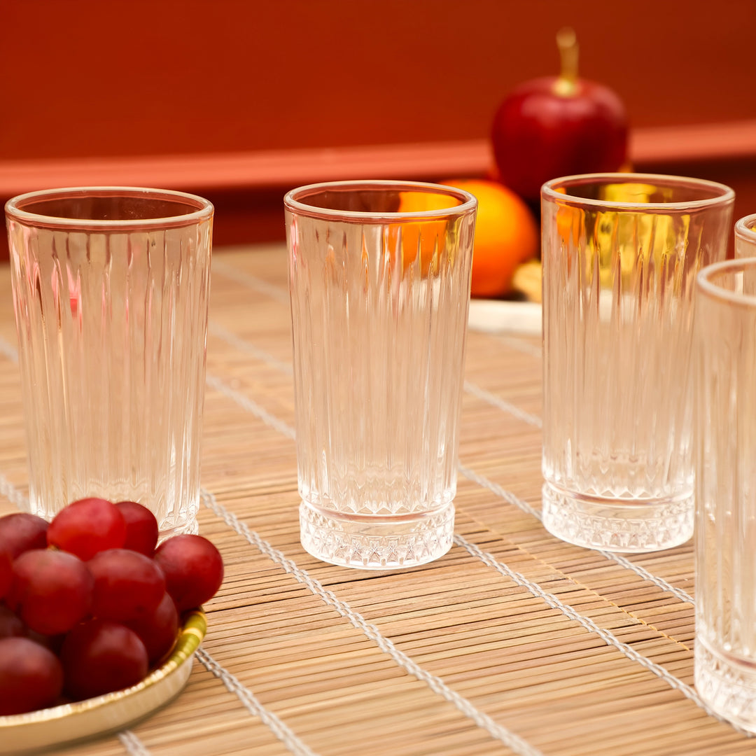 Pure Glow Tall Ribbed Tumblers