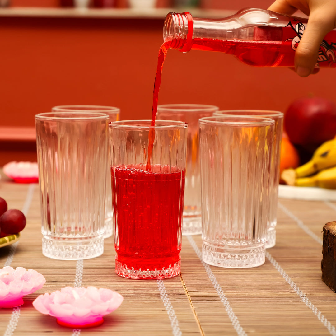 Pure Glow Tall Ribbed Tumblers