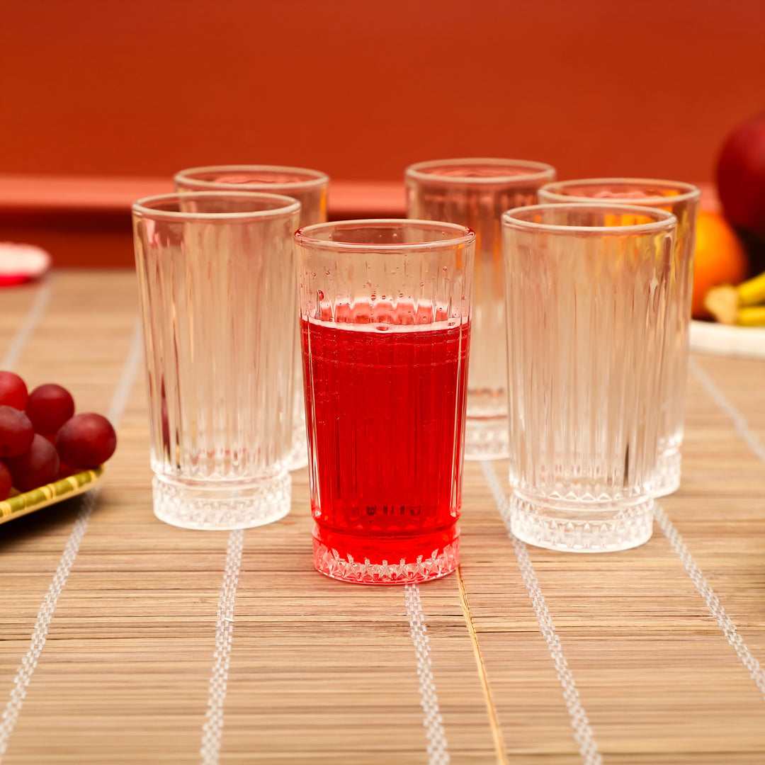 Pure Glow Tall Ribbed Tumblers