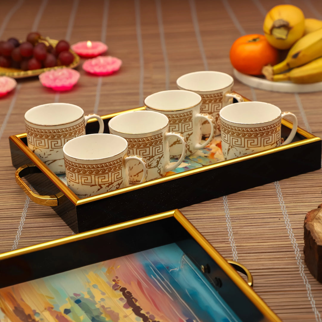 Flora Gleam Luxe Serving Trays