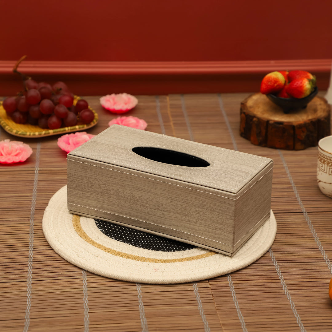 Linen Wood Grace Tissue Box
