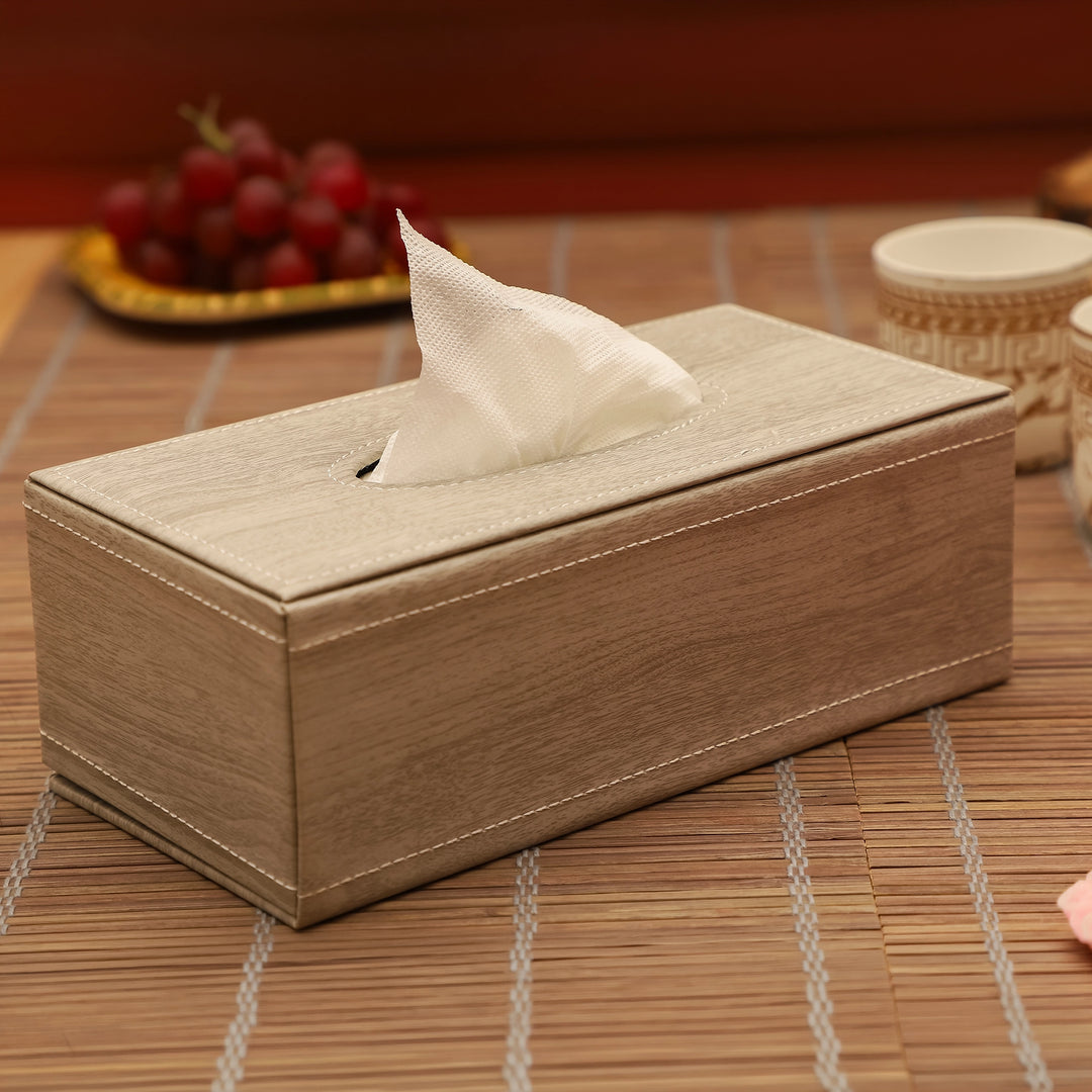 Linen Wood Grace Tissue Box