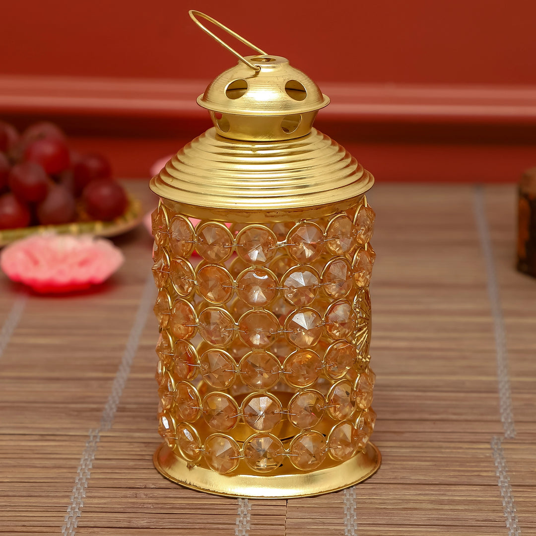 Amber Gleam Crystal Lantern