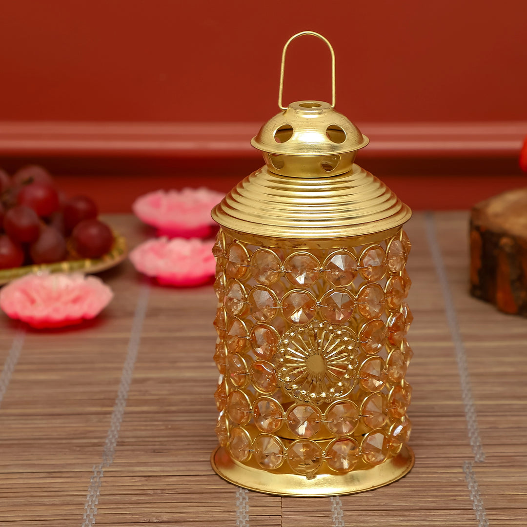 Amber Gleam Crystal Lantern