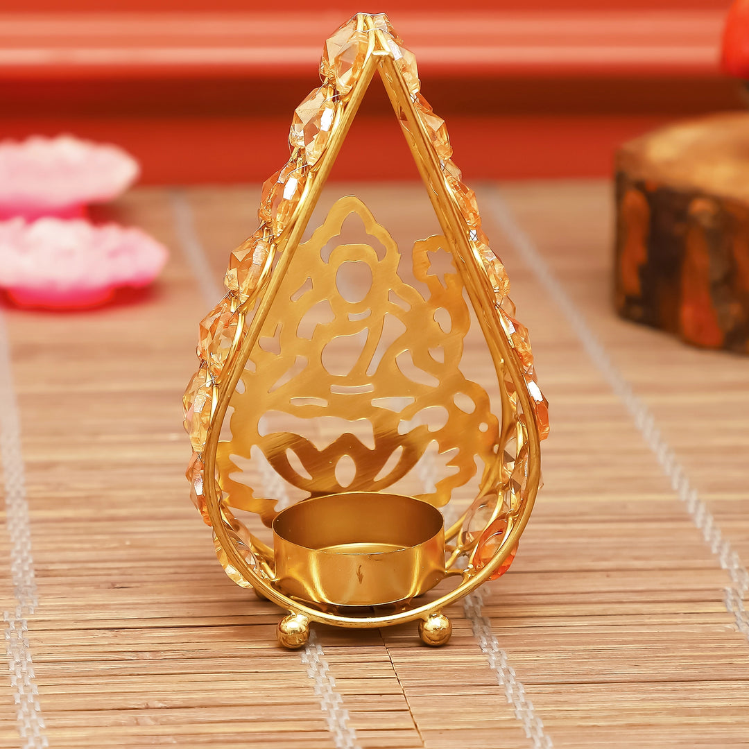 Teardrop Crystal Glow Diya Holder