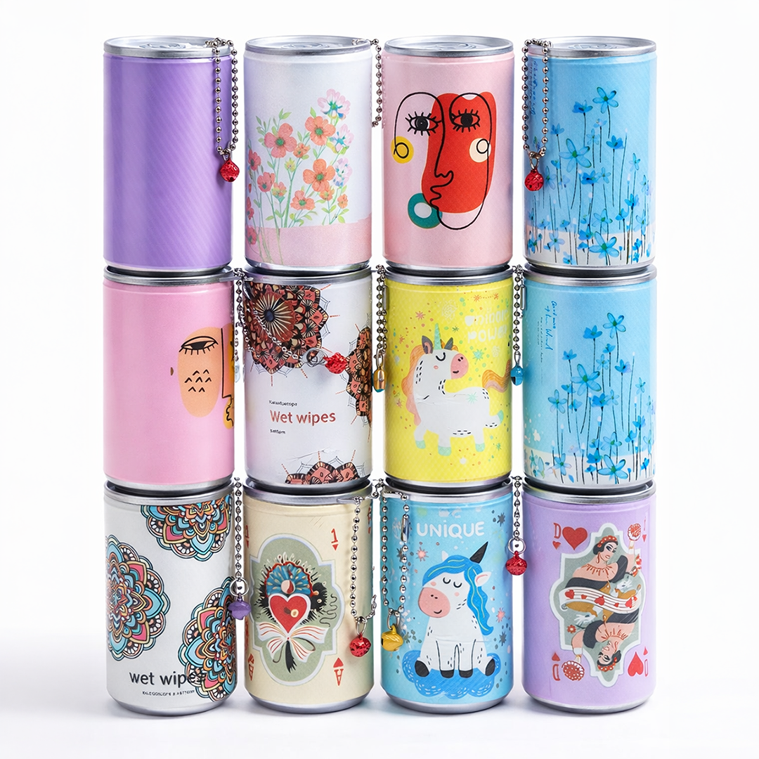 Charm Pop Mini Wet Wipes Cans