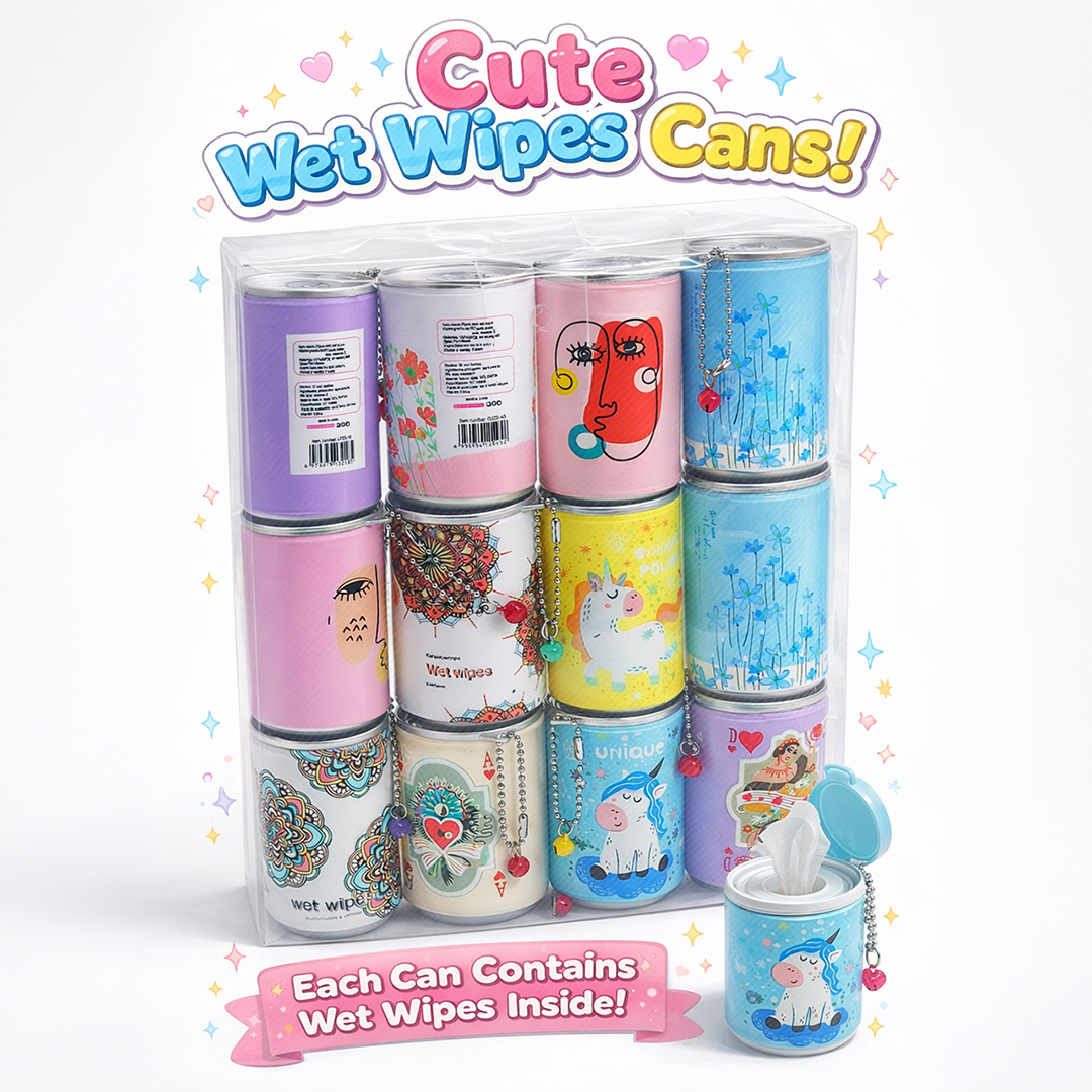 Charm Pop Mini Wet Wipes Cans