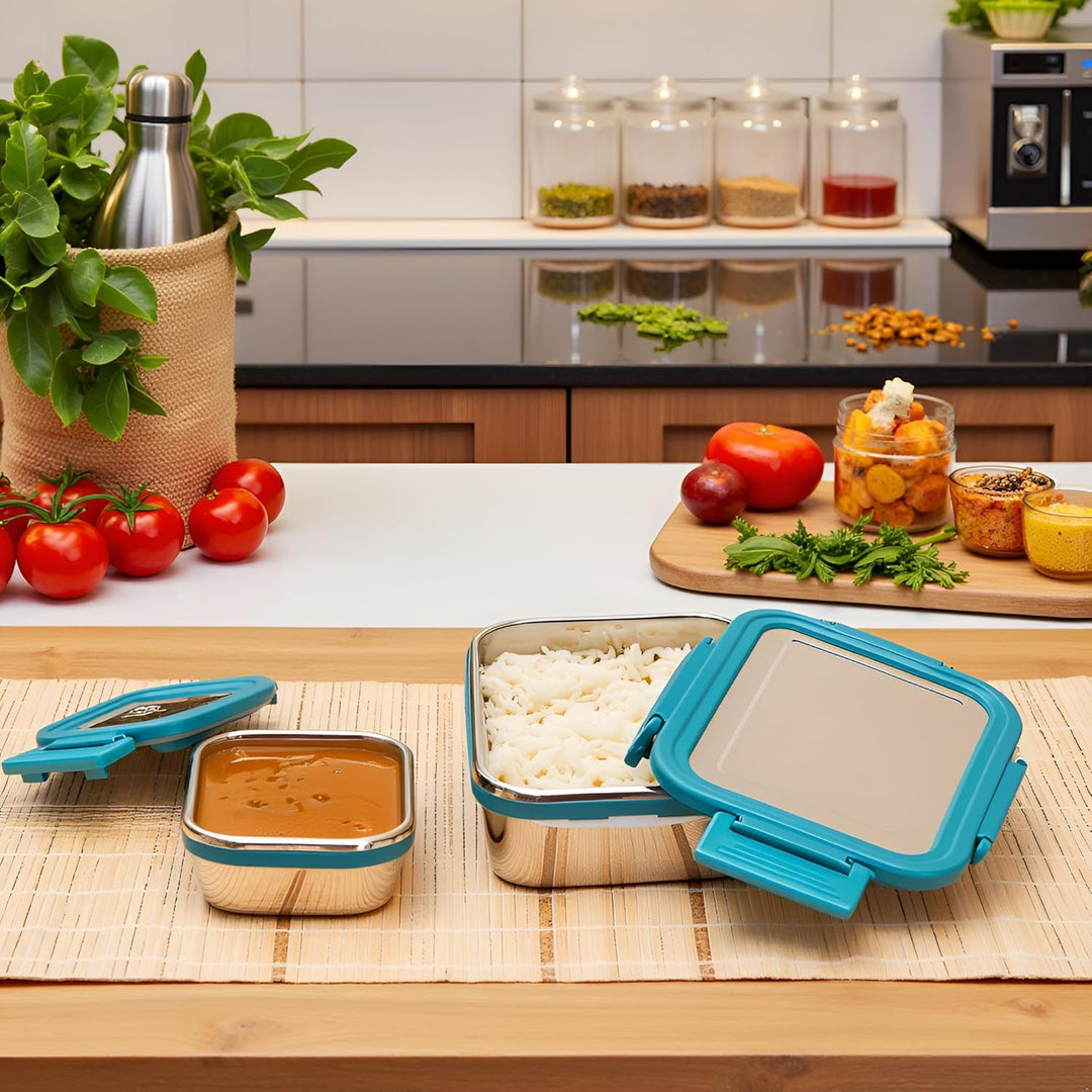 Stainless Steel Lunch Box Blue
